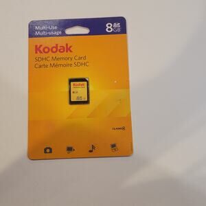 Kodak 8gb Secure Digital SDHC memory card storage 8 gb Class 4 New, sealed